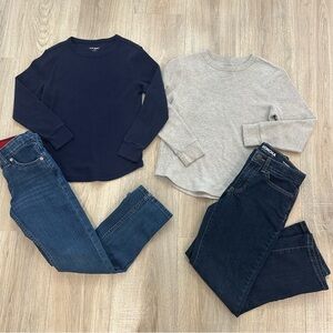 Boys size 8 511 Levi’s, old navy long sleeve knit shirts, Sonoma straight jeans